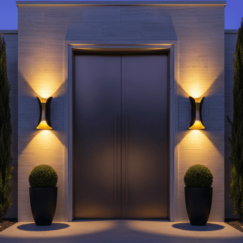 Zaevia DuoLux Hourglass Outdoor Wall Sconce | Modern Dual - Directional LED Light - Lighting > Outdoor Lighting > Outdoor Wall Lighting > Up & Down Wall Lights | Zaevia