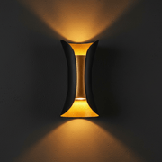 Zaevia DuoLux Hourglass Outdoor Wall Sconce | Modern Dual - Directional LED Light - Lighting > Outdoor Lighting > Outdoor Wall Lighting > Up & Down Wall Lights | Zaevia
