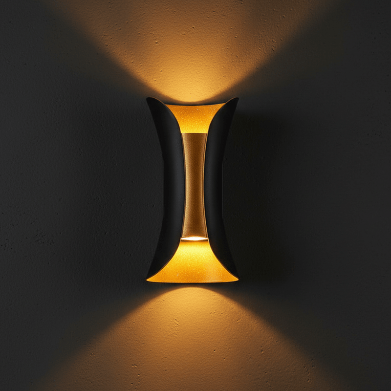 Zaevia DuoLux Hourglass Outdoor Wall Sconce | Modern Dual - Directional LED Light - Lighting > Outdoor Lighting > Outdoor Wall Lighting > Up & Down Wall Lights | Zaevia
