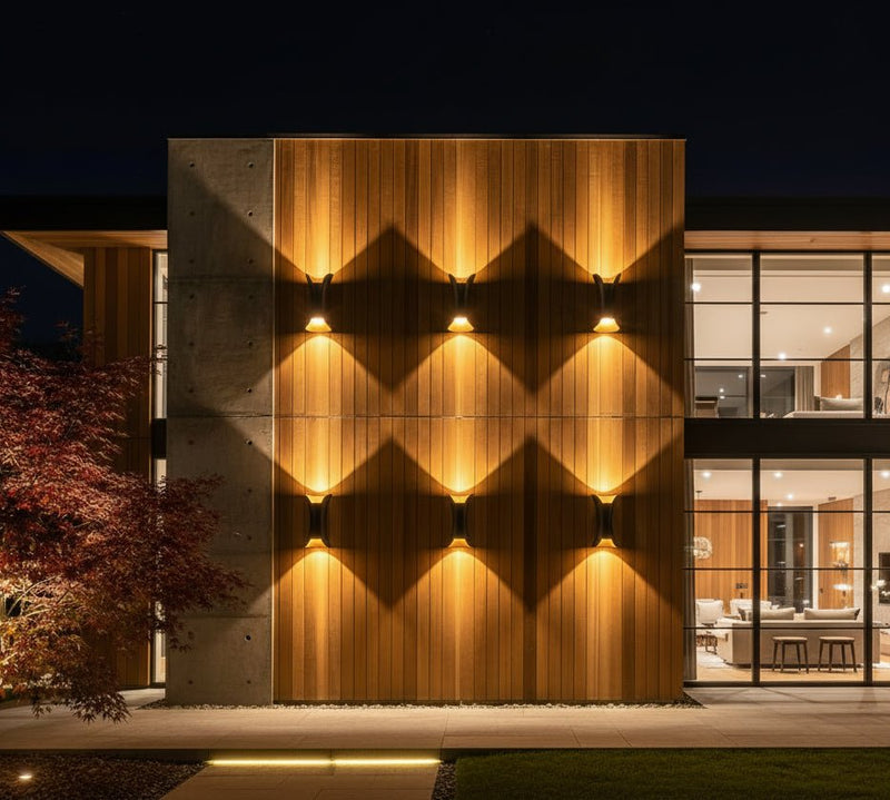 Zaevia DuoLux Hourglass Outdoor Wall Sconce | Modern Dual - Directional LED Light - Lighting > Outdoor Lighting > Outdoor Wall Lighting > Up & Down Wall Lights | Zaevia