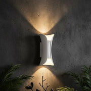 Zaevia DuoLux Hourglass Outdoor Wall Sconce | Modern Dual - Directional LED Light - Lighting > Outdoor Lighting > Outdoor Wall Lighting > Up & Down Wall Lights | Zaevia