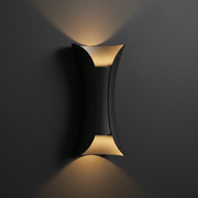 Zaevia DuoLux Hourglass Outdoor Wall Sconce | Modern Dual - Directional LED Light - Lighting > Outdoor Lighting > Outdoor Wall Lighting > Up & Down Wall Lights | Zaevia