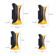 Zaevia DuoLux Hourglass Outdoor Wall Sconce | Modern Dual - Directional LED Light - Lighting > Outdoor Lighting > Outdoor Wall Lighting > Up & Down Wall Lights | Zaevia