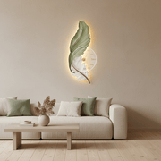 Zaevia Plume Sculptural LED Wall Lamp | Modern Backlit Ambient Timepiece - Wall Light | Zaevia