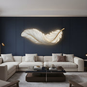 Zaevia Sculptural Feather Wall Light USB Rechargeable LED Art Deco Decorative Sconce - wall light | Zaevia