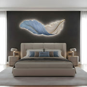 Zaevia Sculptural Feather Wall Light USB Rechargeable LED Art Deco Decorative Sconce - wall light | Zaevia