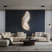 Zaevia Sculptural Feather Wall Light USB Rechargeable LED Art Deco Decorative Sconce - wall light | Zaevia