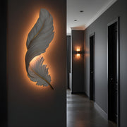 Zaevia Sculptural Feather Wall Light USB Rechargeable LED Art Deco Decorative Sconce - wall light | Zaevia