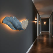 Zaevia Sculptural Feather Wall Light USB Rechargeable LED Art Deco Decorative Sconce - wall light | Zaevia
