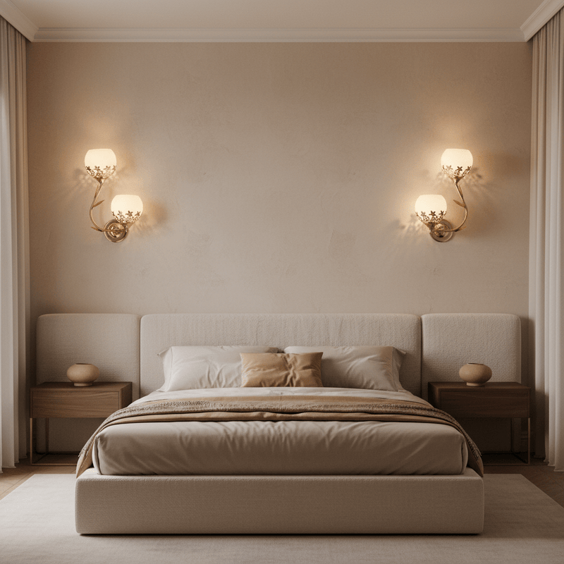 Fleur Dual Globe Floral Wall Sconce - Lighting > Wall Lights > Wall Sconces > Diffused Light Wall Sconces | Zaevia