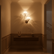 Fleur Dual Globe Floral Wall Sconce - Lighting > Wall Lights > Wall Sconces > Diffused Light Wall Sconces | Zaevia