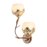 Fleur Dual Globe Floral Wall Sconce - Lighting > Wall Lights > Wall Sconces > Diffused Light Wall Sconces | Zaevia