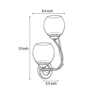 Fleur Dual Globe Floral Wall Sconce - Lighting > Wall Lights > Wall Sconces > Diffused Light Wall Sconces | Zaevia