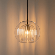 Zaevia Kora: Fluted Dual - Glass Pendant Light - Ceiling Light | Zaevia