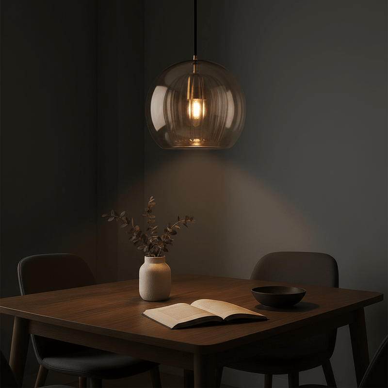 Zaevia Kora: Fluted Dual - Glass Pendant Light - Ceiling Light | Zaevia