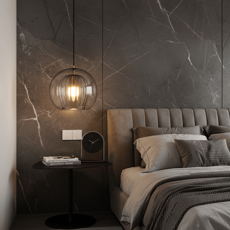 Zaevia Kora: Fluted Dual - Glass Pendant Light - Ceiling Light | Zaevia