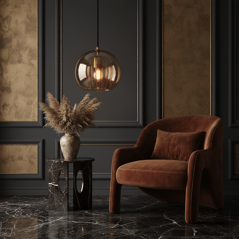 Zaevia Kora: Fluted Dual - Glass Pendant Light - Ceiling Light | Zaevia