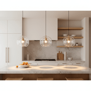 Zaevia Kora: Fluted Dual - Glass Pendant Light - Ceiling Light | Zaevia