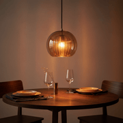 Zaevia Kora: Fluted Dual - Glass Pendant Light - Ceiling Light | Zaevia