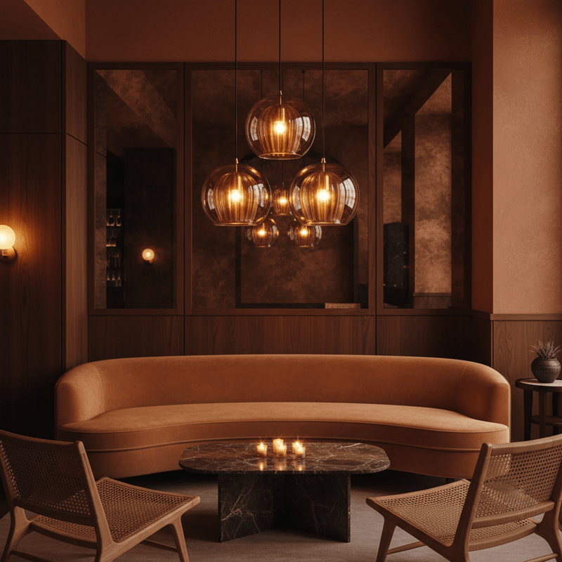 Zaevia Kora: Fluted Dual - Glass Pendant Light - Ceiling Light | Zaevia