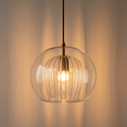Zaevia Kora: Fluted Dual - Glass Pendant Light - Ceiling Light | Zaevia