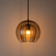 Zaevia Kora: Fluted Dual - Glass Pendant Light - Ceiling Light | Zaevia