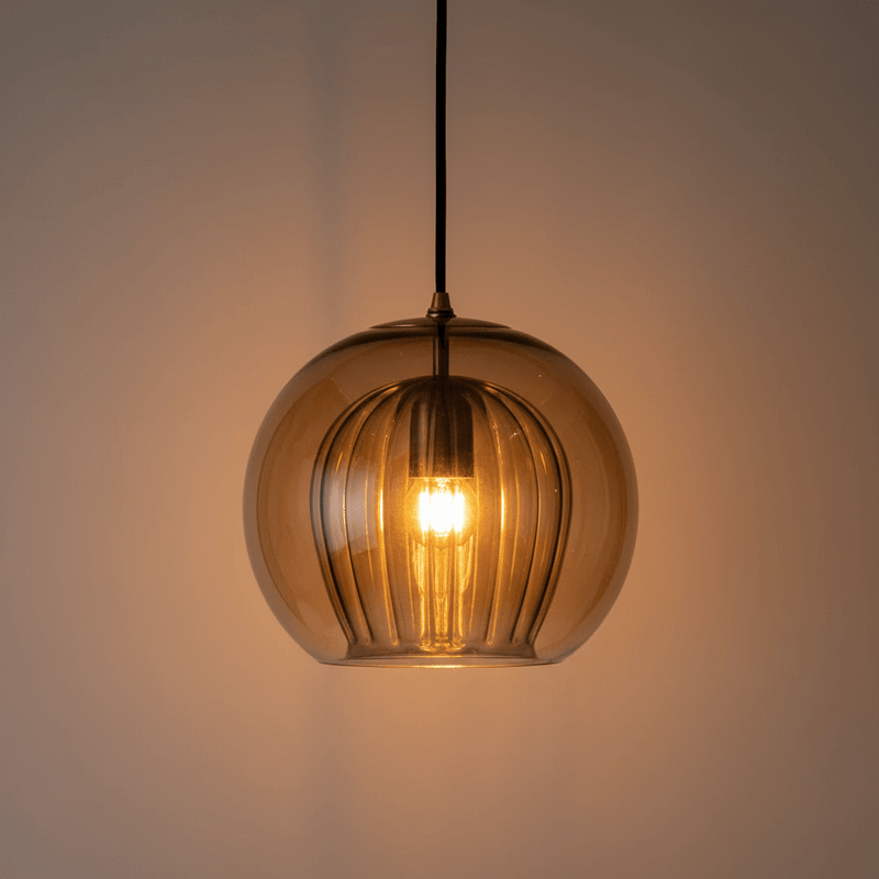 Zaevia Kora: Fluted Dual - Glass Pendant Light - Ceiling Light | Zaevia
