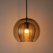 Zaevia Kora: Fluted Dual - Glass Pendant Light - Ceiling Light | Zaevia