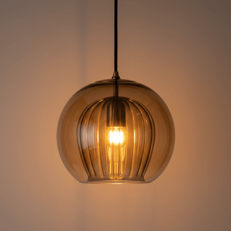 Zaevia Kora: Fluted Dual - Glass Pendant Light - Ceiling Light | Zaevia