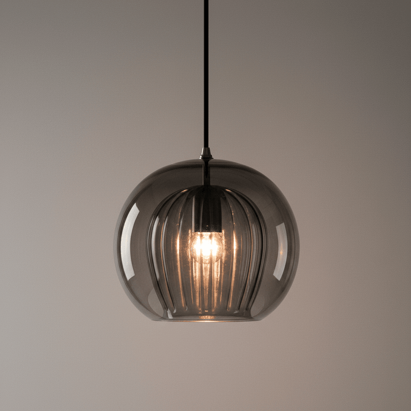 Zaevia Kora: Fluted Dual - Glass Pendant Light - Ceiling Light | Zaevia