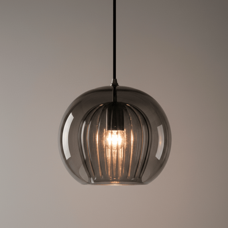 Zaevia Kora: Fluted Dual - Glass Pendant Light - Ceiling Light | Zaevia