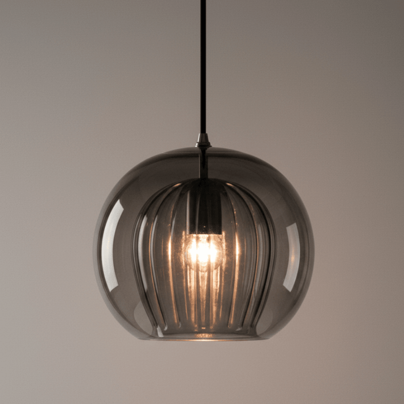 Zaevia Kora: Fluted Dual - Glass Pendant Light - Ceiling Light | Zaevia