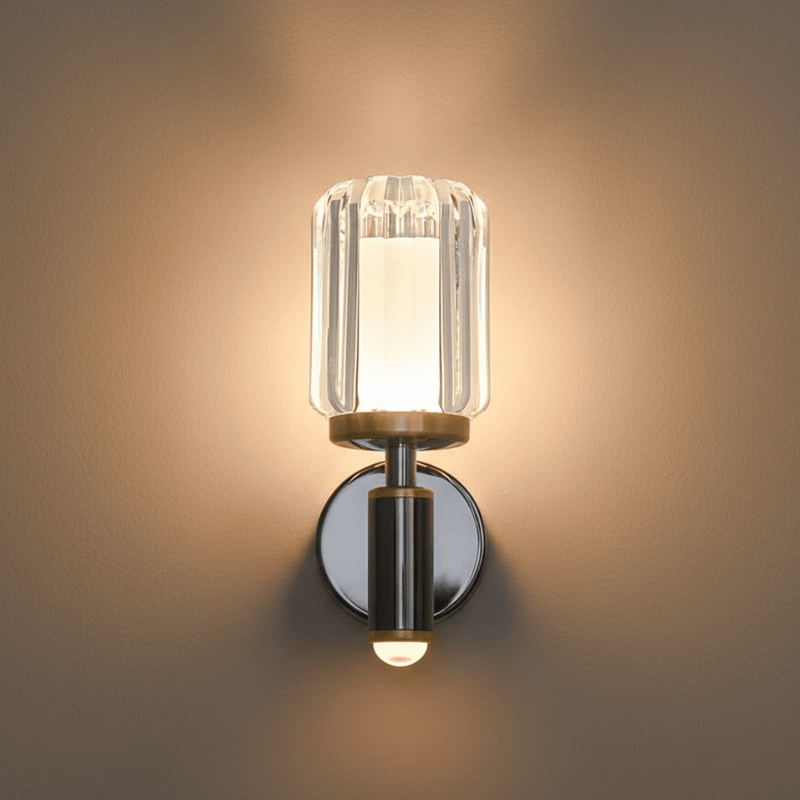 Zaevia Freja Modern Fluted Crystal Wall Sconce - Lighting > Wall Lights > Wall Sconces > Diffused Light Wall Sconces | Zaevia