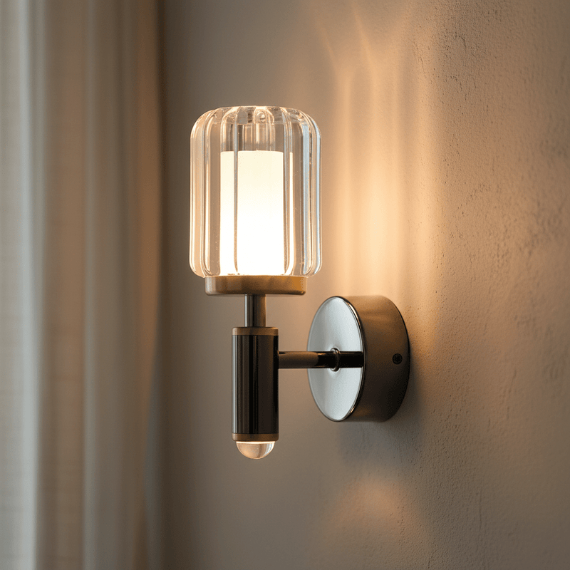 Zaevia Freja Modern Fluted Crystal Wall Sconce - Lighting > Wall Lights > Wall Sconces > Diffused Light Wall Sconces | Zaevia