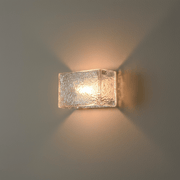 Zaevia Freya Textured Ice Glass Wall Sconce - Lighting > Wall Lights > Wall Sconces > Diffused Light Wall Sconces | Zaevia