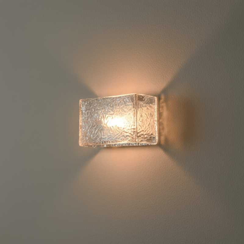 Zaevia Freya Textured Ice Glass Wall Sconce - Lighting > Wall Lights > Wall Sconces > Diffused Light Wall Sconces | Zaevia