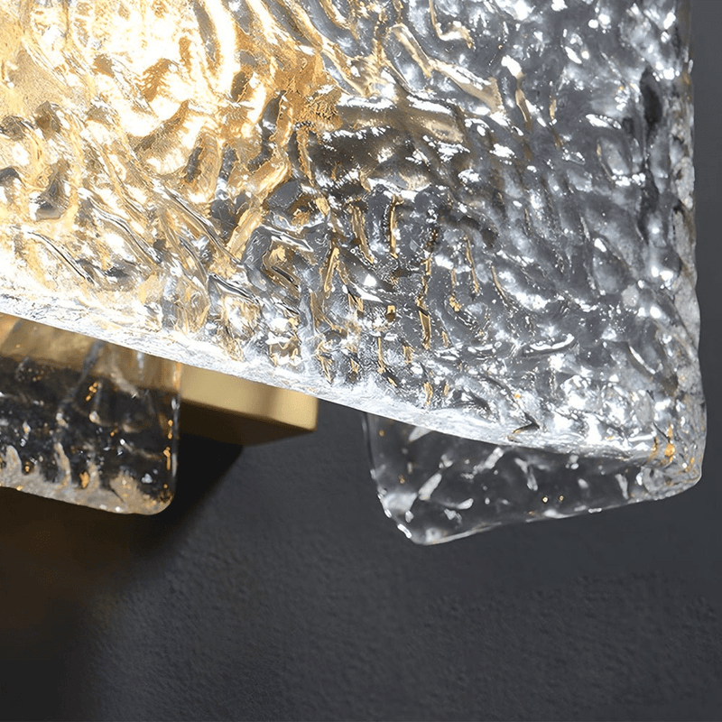 Zaevia Freya Textured Ice Glass Wall Sconce - Lighting > Wall Lights > Wall Sconces > Diffused Light Wall Sconces | Zaevia