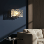 Zaevia Freya Textured Ice Glass Wall Sconce - Lighting > Wall Lights > Wall Sconces > Diffused Light Wall Sconces | Zaevia