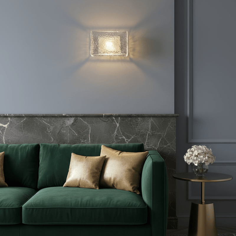Zaevia Freya Textured Ice Glass Wall Sconce - Lighting > Wall Lights > Wall Sconces > Diffused Light Wall Sconces | Zaevia