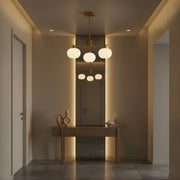 Zaevia Frosted Globe Chandelier Mid Century Modern Silhouette - | Zaevia