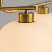 Zaevia Frosted Globe Chandelier Mid Century Modern Silhouette - | Zaevia
