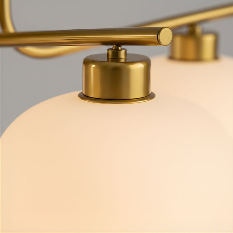 Zaevia Frosted Globe Chandelier Mid Century Modern Silhouette - | Zaevia