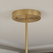 Zaevia Frosted Globe Chandelier Mid Century Modern Silhouette - | Zaevia