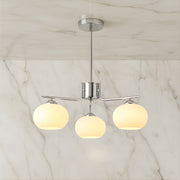 Zaevia Frosted Globe Chandelier Mid Century Modern Silhouette - | Zaevia