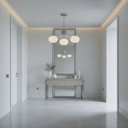 Zaevia Frosted Globe Chandelier Mid Century Modern Silhouette - | Zaevia
