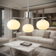 Zaevia Frosted Globe Chandelier Mid Century Modern Silhouette - | Zaevia
