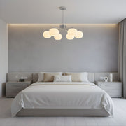 Zaevia Frosted Globe Chandelier Mid Century Modern Silhouette - | Zaevia