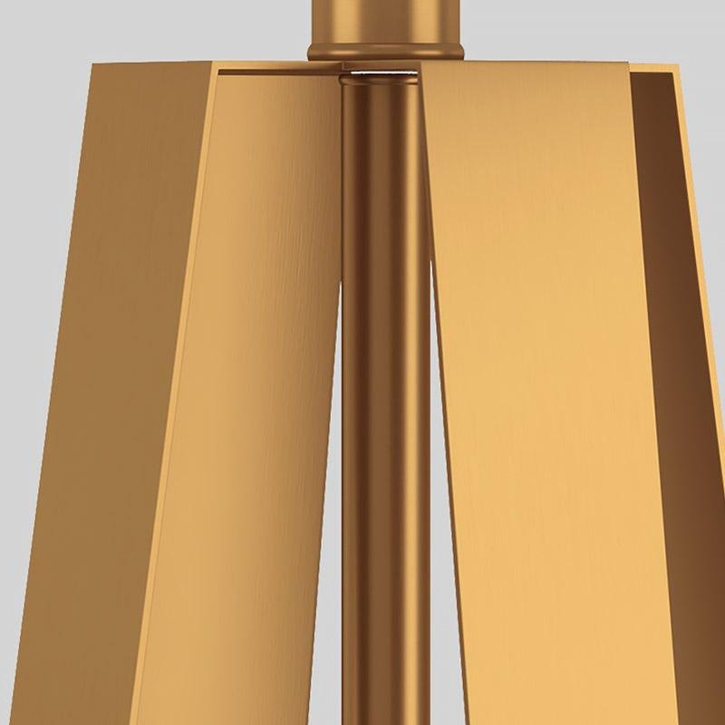 Zaevia Alora Geometric Brass Table Lamp: Mid Century Architectural Light - Lighting > Table & Floor Lamps > Table Lamps > Designer Table Lamps | Zaevia