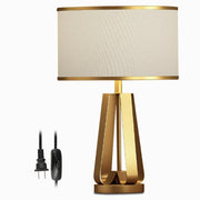 Zaevia Alora Geometric Brass Table Lamp: Mid Century Architectural Light - Lighting > Table & Floor Lamps > Table Lamps > Designer Table Lamps | Zaevia