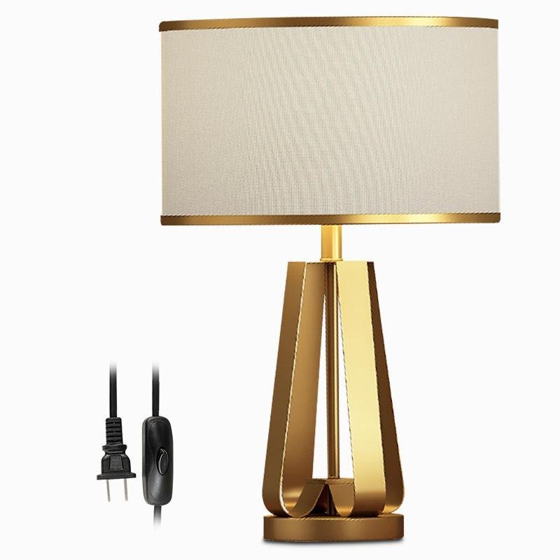 Zaevia Alora Geometric Brass Table Lamp: Mid Century Architectural Light - Lighting > Table & Floor Lamps > Table Lamps > Designer Table Lamps | Zaevia